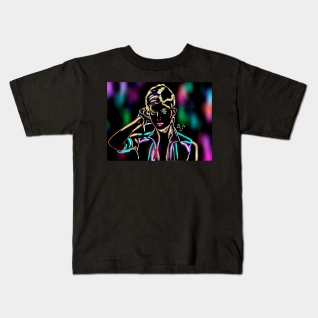 Neon Legend Of Billie Jean Kids T-Shirt by The Miseducation of David and Gary